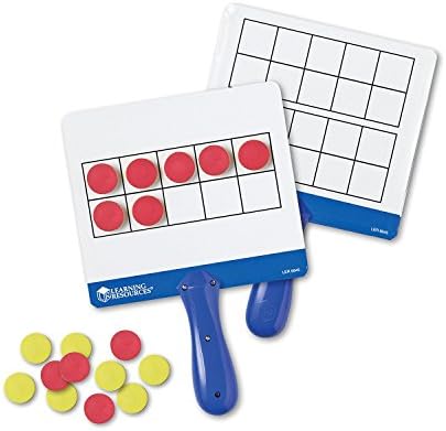 Learning Resources Magnetic Ten-Frame Answer Boards - Set of 4 with 100 Colorful Counters/Discs, Ages 5+ | Grades K+ Giant Magnetic Ten Frame Boards Set by LearningResources