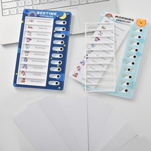 Upgrade 2 Pcs Chores Chart for Kids - Daily Routine Chore Chart for Kids Chore Chart, Visual Schedule Reminder for Kids Checklist Task Planning Board, My Chores to Do List ADHD Tools for Kids - Image 6