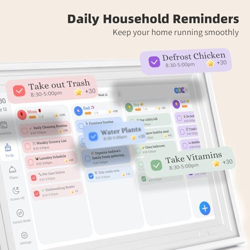 10.1 inch Digital Calendar Chore Chart – Digital Picture Frame, Smart Family Planner, Hearth Display Desk Digital Calendar Best Gift for Women, Mom,Christmas, Wedding - Image 4
