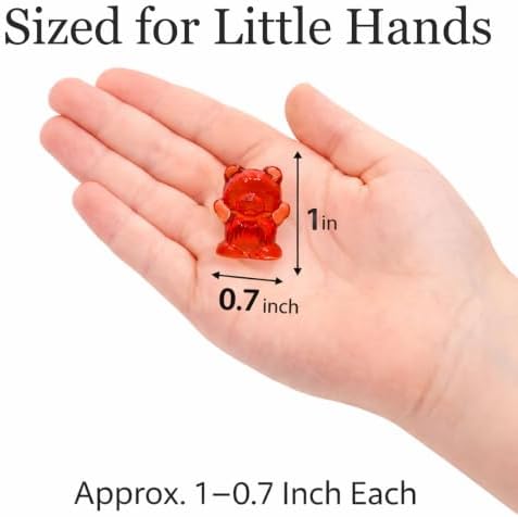 110 PCS Translucent Counting Bears with Storage Jar, Color Sorting Math Manipulatives for Toddlers 3+, Preschool & Kindergarten Learning Toys, Bear Counters - Image 4