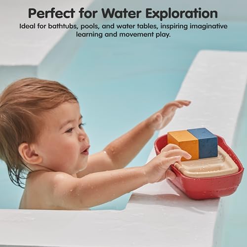 PlanToys® Cargo Ship Bath Toy for Toddlers Floating Boat Water Play Kids - Image 6