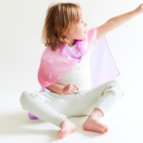 Sarah's Silks - Set of 5 Enchanted Mini Playsilks, 100% Silk 21" Square Scarf for Dance, Movement and Pretend Play - Rainbow, Starry Night, Sea, Fire and Blossom Scarves - Image 6