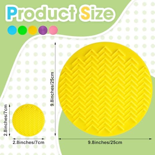 Lenwen 10 Pcs Sensory Mat Discs Sensory Stepping Circles Pads Textured Tactile Toys Stimulation for Calming Play and Early Learning Kids Matching Game Disorder Children ADHD(Classic Color) - Image 2