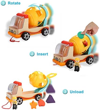 TOP BRIGHT Wooden Shape Sorter Toys for Toddlers Learning Sort and Match for 2 Year Old - Image 3