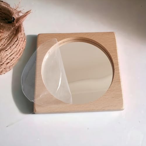 Montessori Object Permanence Box with Safe Shatterproof Mirror (Beech Wood) – Peekaboo Baby Toy for 6-12 Months – Non-Toxic Water-Based Paint, Gift Ready - Image 4