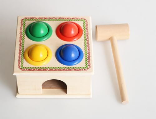Montessori Square Hammering Ball Toy, Hand-Eye Coordination & Fine Motor Skill Builder - Image 3