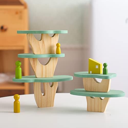 WOODEN TEETHER Wooden Tree Toy Pack of 15 Wood Forest Sensory Toys for Boys and Girls Educational Montessori Toys for Preschool Kids - Image 3