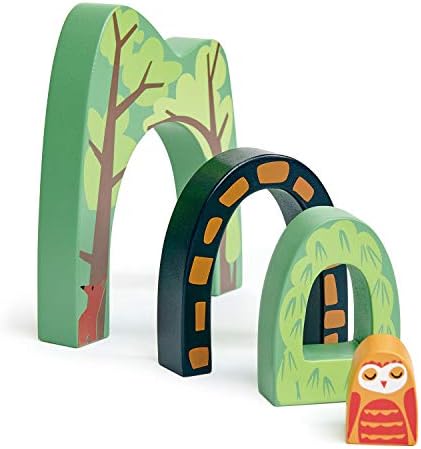 Tender Leaf Toys - Forest Tunnels - Stacking Train Set Accessories - Toy Stacker, Blocks - Open-Ended Toy Set for Inspires Creative and Imaginative Roleplay - Age 3+ - Image 2
