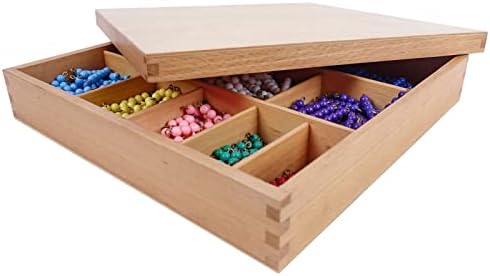 Hidoggy Montessori Toys for 3+ Year Old Wooden Math Games Counting Beads Checker Board Beads and Numbers Teaching Counting Toys Preschool Mathematics Material for Kid Toy - Image 5