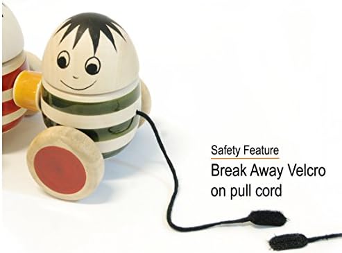 Maya Organic Handmade Wooden Stacker & Pull Toy with Bobbing Heads Made Using Natural Colors for Toddlers 18 Months Old and up, Helps in Early Education and Development | BOBBLERS - Image 4