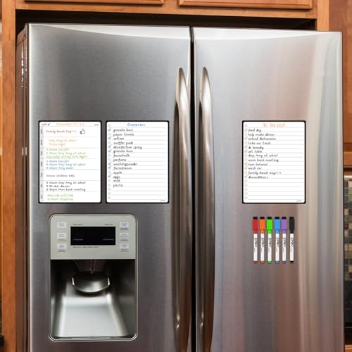 JPRO Magnetic Weekly Calendar and to Do List for Fridge - 8.5" x 6.5" Weekly Meal Planner for Refrigerator and Dry Erase Daily to-Do List -6 Markers Included! - Image 6