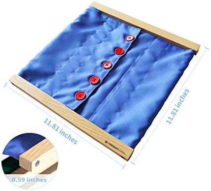 MONTESSORI OUTLET Buttoning Frame with Large Buttons | Practical Life Material for Toddlers & Preschoolers | Learn to Button Clothes, Develop Fine Motor Skills & Independence (Ages 3-6) - Image 6