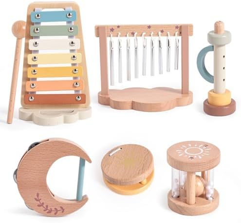 Baby Montessori Musical Instruments,Wooden Percussion Xylophone Musical Toys for Toddlers,Sensory Toys for Kids Preschool Educational,Birthday Gift for 3+ by LearnfromPlay