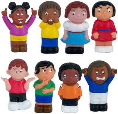 Get Ready Kids Multicultural Emotions Figurines - 8 Pc Feelings Toy Set by GetReadyKids