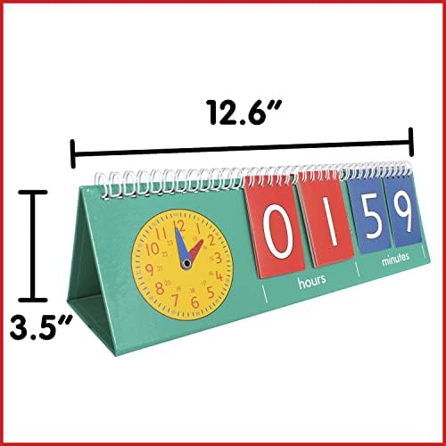 edxeducation Time Flip Chart, Teaching Clock for Kids - Image 4