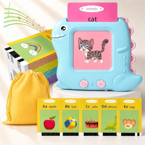 Talking Flash Cards for Toddlers 1-5 Years – Montessori Educational Early Learning & Sensory Speech Therapy Toy with 336 Sight Words for Preschool Boys & Girls by Winbaby