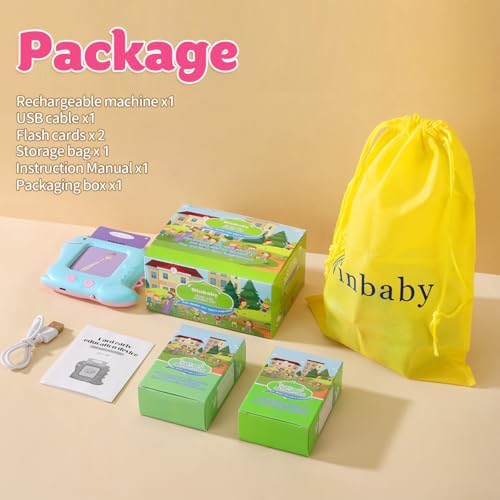 Toddler Toys Talking Flash Cards for 1-5 Years Old, 336 Sight Words Language Learning Toys, Autism Sensory Toys for Autistic Children, Montessori Toys, Educational Birthday Gifts for Toddlers (Green) - Image 4