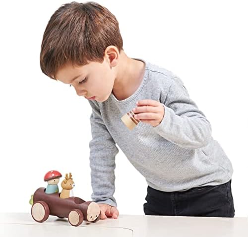 Tender Leaf Toys - Timber Taxi - Wooden Log Shaped Push Vehicle with 3 Removeable Characters - Open-Ended Play Toy, Explore Role-Play and Imagination for Boys and Girls - Age 18m+ - Image 3