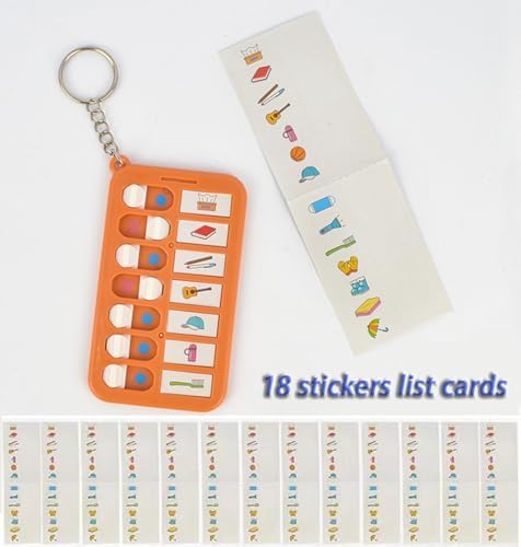6 Pcs Reminder Board for the Elderly, ADHD Tools for Kids Portable Visual Schedule for Kids School Bag Pendant Detachable Daily Task Planning Pad with 18pcs List Cards Stickers for Kids - Image 4