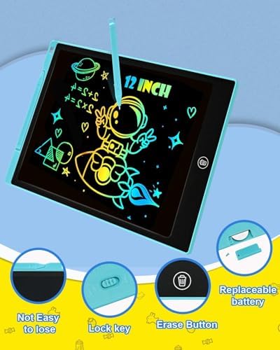 cimetech LCD Writing Tablet, 12 Inch Colorful Drawing Pad for Kids - Image 5