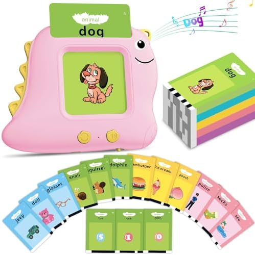 Talking Flash Cards with 510 Sight Words, Girls Toys for 2-4 Years (Pink) by AlotwanKidsToys