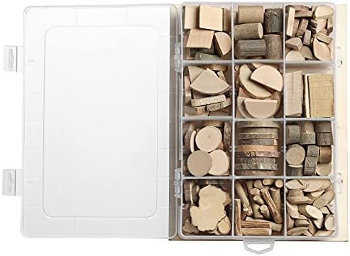 LAZACA Wood Craft Kits DIY, Wooden Loose Parts 250 Pcs, 19.5X13X3.5cm - Image 2