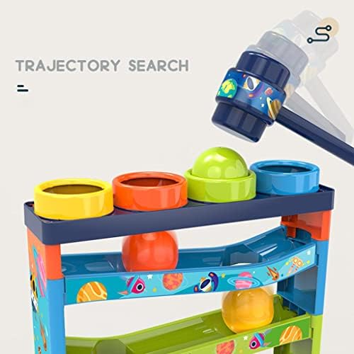 DuskHaven 4 Pieces Ball Ramps Toy Track Set with Hammer and Smooth Balls Promotes Manipulation Suitable for Kids Party Home Play - Image 5
