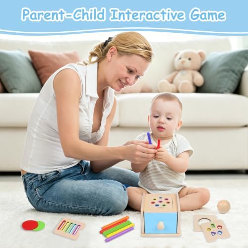 4 in 1 Object Permanence Coin Box, Montessori Toys for 1+ Year Old - Image 6