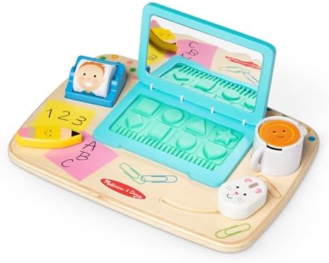 Melissa & Doug Wooden Work & Play Desktop Activity Board Infant and Toddler Sensory Toy - FSC-Certified by Unknown