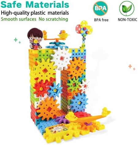 STEM Education Building Toys, 248 PCS Electric Gear Building Blocks Toys Set with Drill, Toddler Screw Toy, Kids Tool Set Construction Toy for Boys Girls Gifts Age 3-8 - Image 5