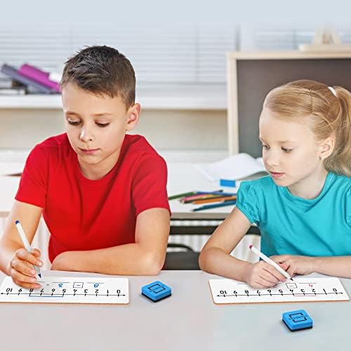 SCRIBBLEDO Dry Erase Number Line Board 12x4 Double Sided 5 Pack with Eraser - Image 2