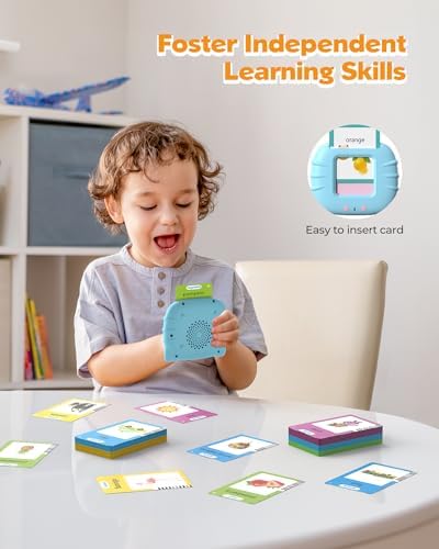 Airbition Talking Flash Cards for Toddlers Ages 1‑4, 510 Words English Blue - Image 3
