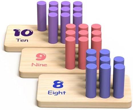 Counting Peg Board Montessori | Math Manipulatives for Preschoolers | Learning & Education Toys for Toddlers - Image 3