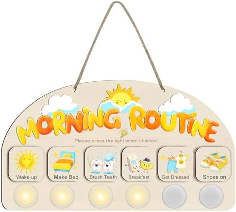 Morning Routine Chart for Toddlers, Visual Schedule Chart Planner by AINBIN