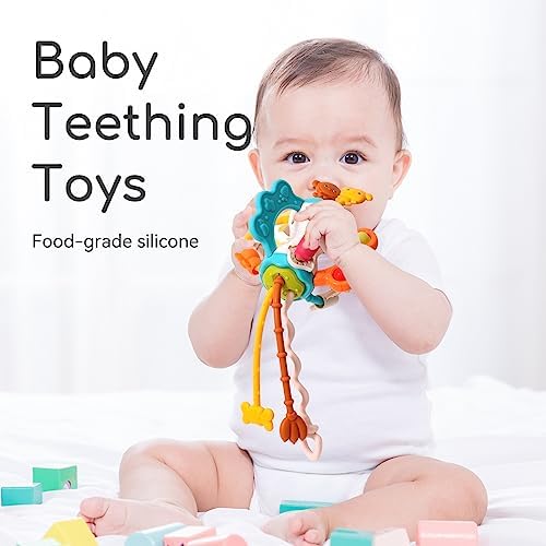 Baby Airplane Travel Toy for Toddlers 1-3, Silicone Pull String Sensory Toy - Image 4