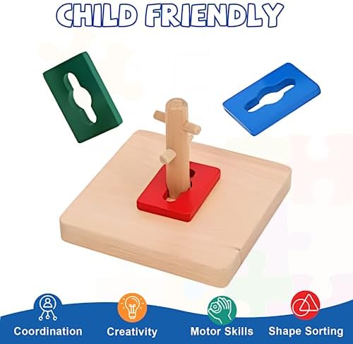 Adena Montessori Twist & Sort Dowel Set, 12m+ - Image 3