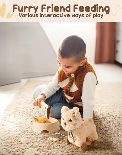 ROBUD Baby Push Walker, Dog Pull Toy for Toddlers 2+ Years, Baby Pull Toy with Wheels for Role Play & First Steps, Developmental Walking Aid Gift for Boys Girls (Birthday/Indoor Play) - Image 6