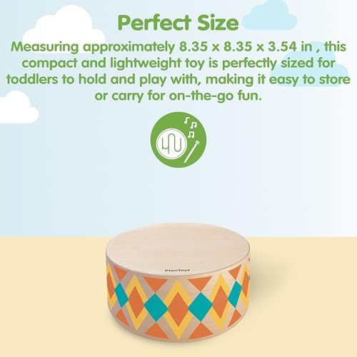 PlanToys® Wooden Rhythm Box Drum Musical Toy for Kids, Montessori Set - Image 2