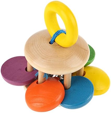 Baby Rattles, Grasping Toy, Wooden Musical Educational Toy, Safe and Durable for Infants 3 Months and Up (Flower Shape) - Image 3
