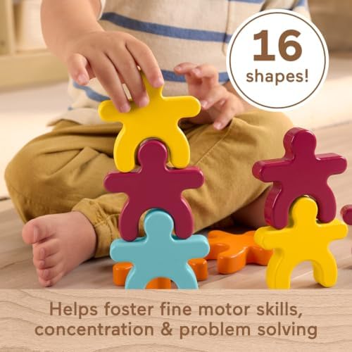 Fisher-Price Wood Montessori Stacking Shapes Learning Activity - Image 3