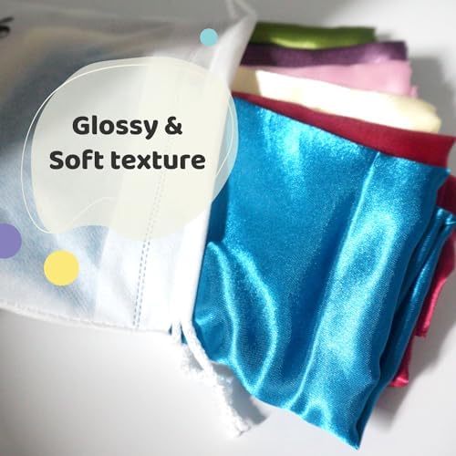 Play scarves for kids – 35" 6 pack play silks with glossy & matte texture - Image 2