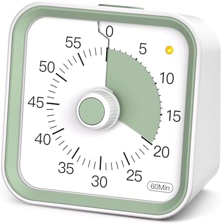 Visual Timer for Kids, Countdown Timer with Pause Function, White by InfPokidCuteVisualTimer