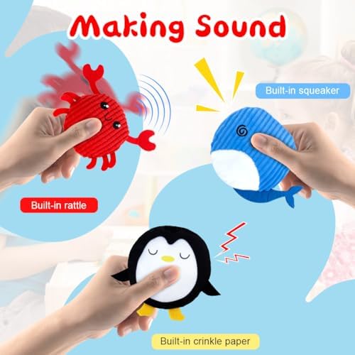 teytoy 10 Packs Sensory Bean Bags for Kids,Texture Sensory Beanbags,Sensory Toys for Autism Kids,Toddler Sensory Toys,Marine Animals Beanbags with Storage Bag,Fine Motor Toys for Preschoolers - Image 5