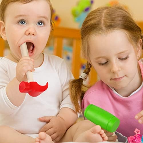 2pcs Toy Hammer Simulation Wooden Hammers Small Plastic Toddler Hammer Portable Kids Maintenance Tools Toys Pretend Fake Mallet Hammers for Boys Girls - Image 5
