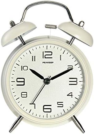 Peakeep 4 Inches Twin Bell Loud Alarm Clock for Heavy Sleepers - Image 3