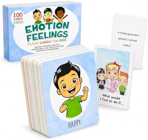 Emotion Cards for Kids – 100 Feelings & Emotion Flash Cards by LearningToyBoxes