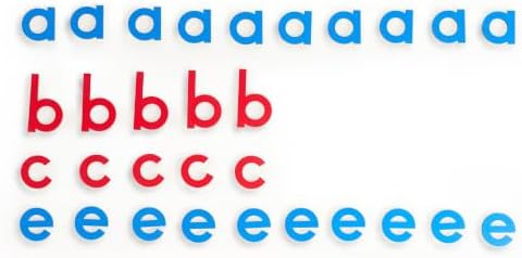 Premium Montessori Small Moveable Alphabet – 255 Red & Blue Print Letters in Wooden Box, Phonics & CVC Word Building Set, Early Reading Language Materials for Kids 3-6, Homeschool Classroom - Image 3