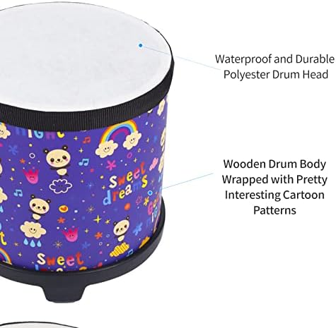 Musfunny Floor Tom Drum for Kids: 8 Inch Baby Drums Set Percussion Toys - Image 2