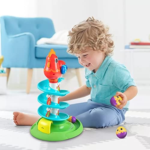 Montessori Toddler Sensory Drop Ball Toys, Rolling Spinning Ball Tower That Makes Music, Preschool Interactive Games, Birthday Gift for Children 12 Months and Older - Image 2