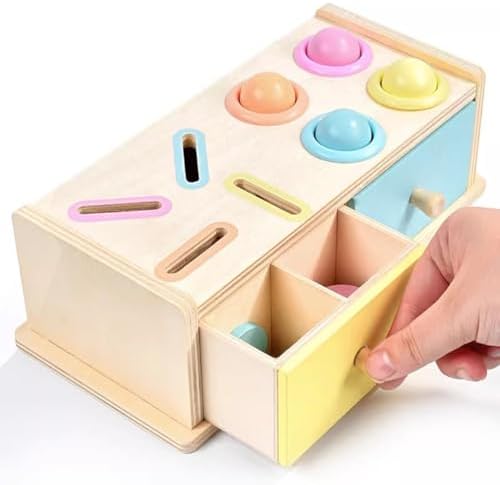 Montessori 2-in-1 Coin Drop & Pounding Bench, Shape Sorting & Fine Motor Skill Development - Image 4